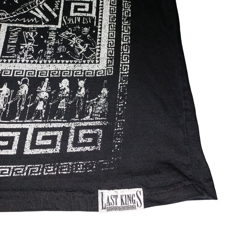 Last Kings Black Streetwear Hip-Hop Graphic T-Shirt Size L Men Greek Myth Retro - Picture 4 of 6